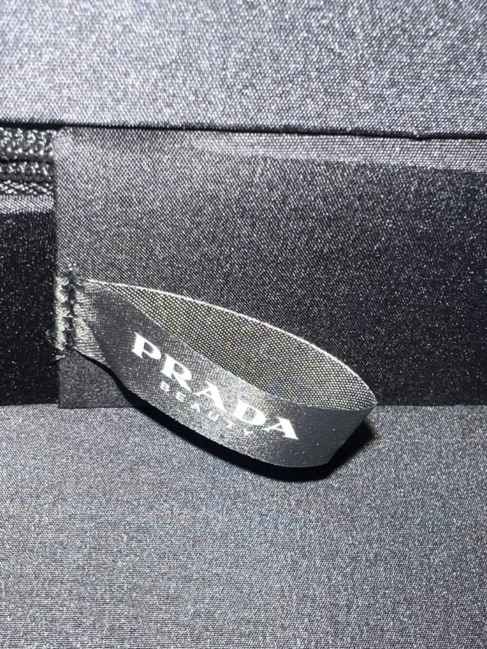 Prada Parfums Beauty Zippered Makeup Cosmetic Pouch Bag Pink & Black